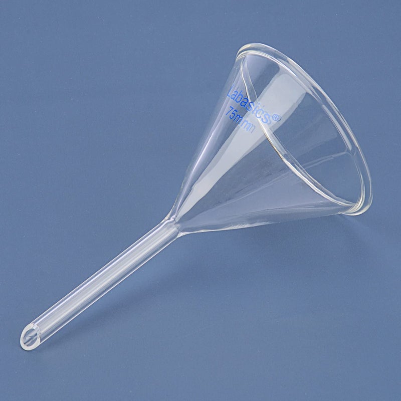 Labasics 2-Pack Glass Heavy Wall Funnel Borosilicate Glass Funnel, Short Stem 75 mm Diameter, 75 mm Stem Length - Image 5